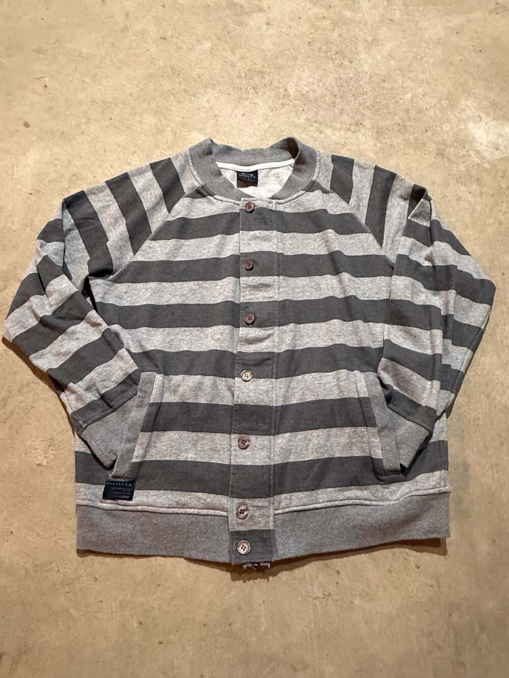 Oakley Men's Striped Button-Up Sweatshirt Cardigan